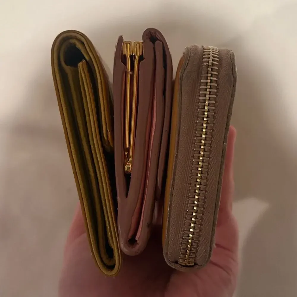 Mui mui three project - rehab - long patent leather wallets